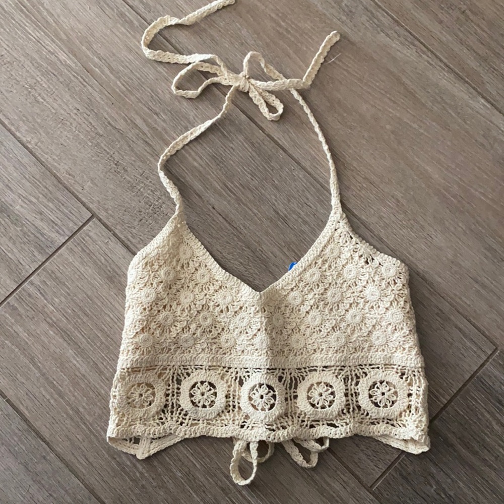 Free People Crochet Crop Top
